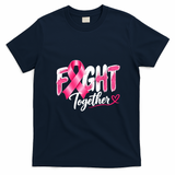 Fight Together Breast Cancer Awareness T-Shirt - Navy Blue
