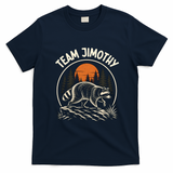 Funny Team Jimothy Raccoon Wilderness T-Shirt - Navy Blue