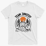 Funny Team Jimothy Raccoon Wilderness T-Shirt - White