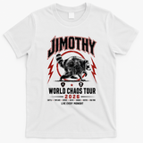 Funny Vintage Rock Tour Jimothy World Chaos Tour 2026 T-Shirt - White