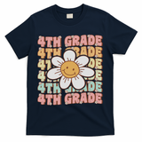 Groovy 4th Grade Back To School First Day Of Fourth Grade T-Shirt - Navy