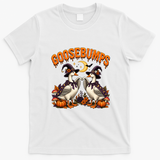 Goose Bumps Halloween Duck Funny T-Shirt - White