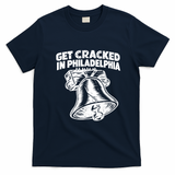 Get Cracked In Philadelphia Vintage Liberty Bell T-Shirt - Navy Blue
