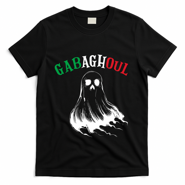 Gabaghoul Funny Gabagool Italian Flag Halloween T-Shirt - Black