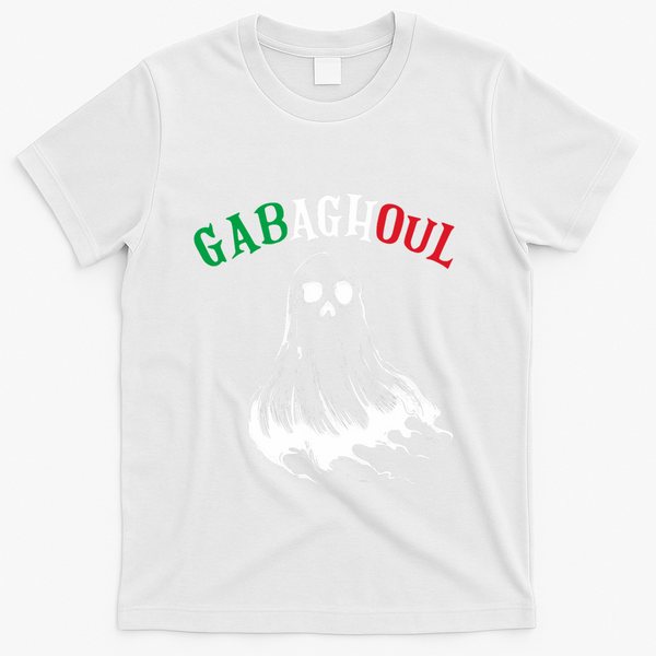 Gabaghoul Funny Gabagool Italian Flag Halloween T-Shirt - White