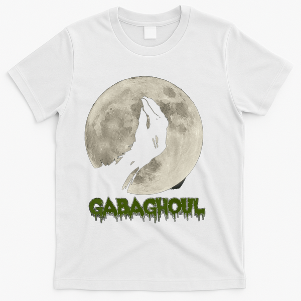 Gabaghoul Funny Hand Moon Halloween T-Shirt - White