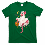 Ghost Flamingo Halloween Costume Trick Or Treat T-Shirt - Irish Green
