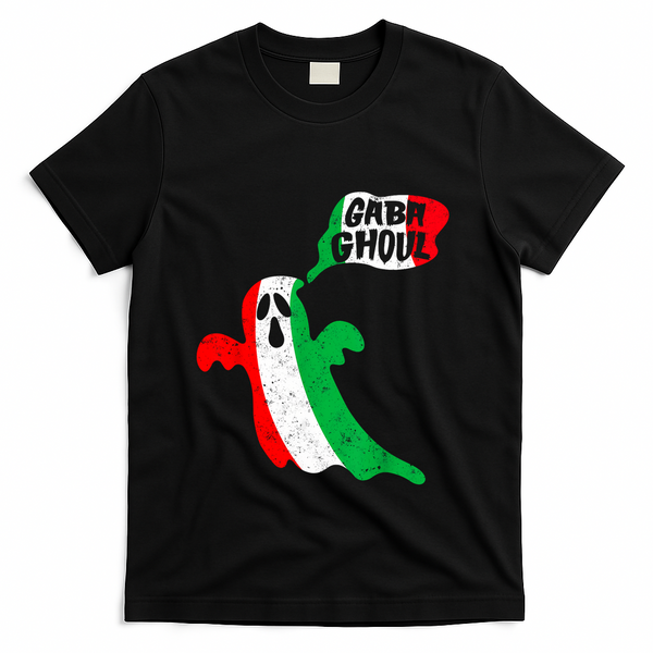 Gabaghoul Funny Haloween Italian Costume Gaba Ghoul Ghost T-Shirt - Black