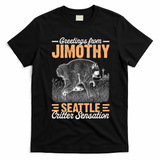 Greetings From Jimothy Seattle Critter Raccoon T-Shirt - Black