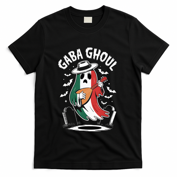 Gaba Ghoul Funny Ghost Italian Gabagool T-Shirt - Black