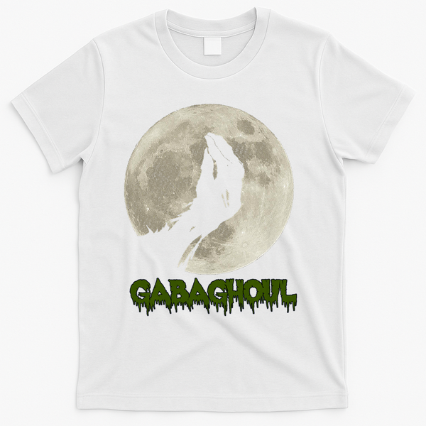 Gabaghoul Hand Moon Funny Halloween T-Shirt - White