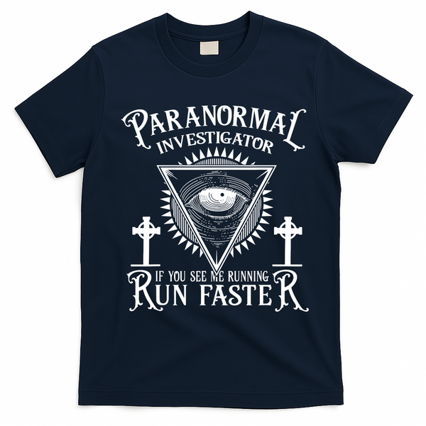 Ghost Hunter Paranormal Investigator T-Shirt - Navy Blue
