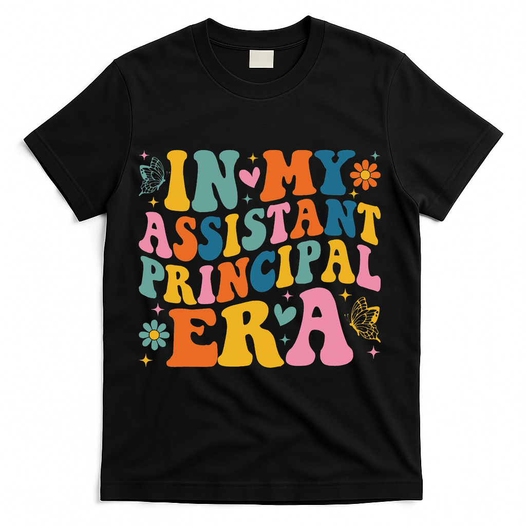 Groovy In My Assistant Principal Era School Worker T-Shirt - Black
