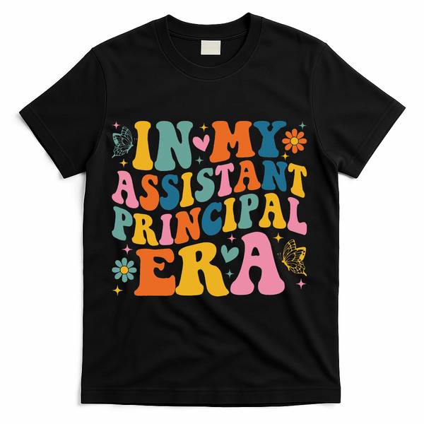 Groovy In My Assistant Principal Era School Worker T-Shirt - Black