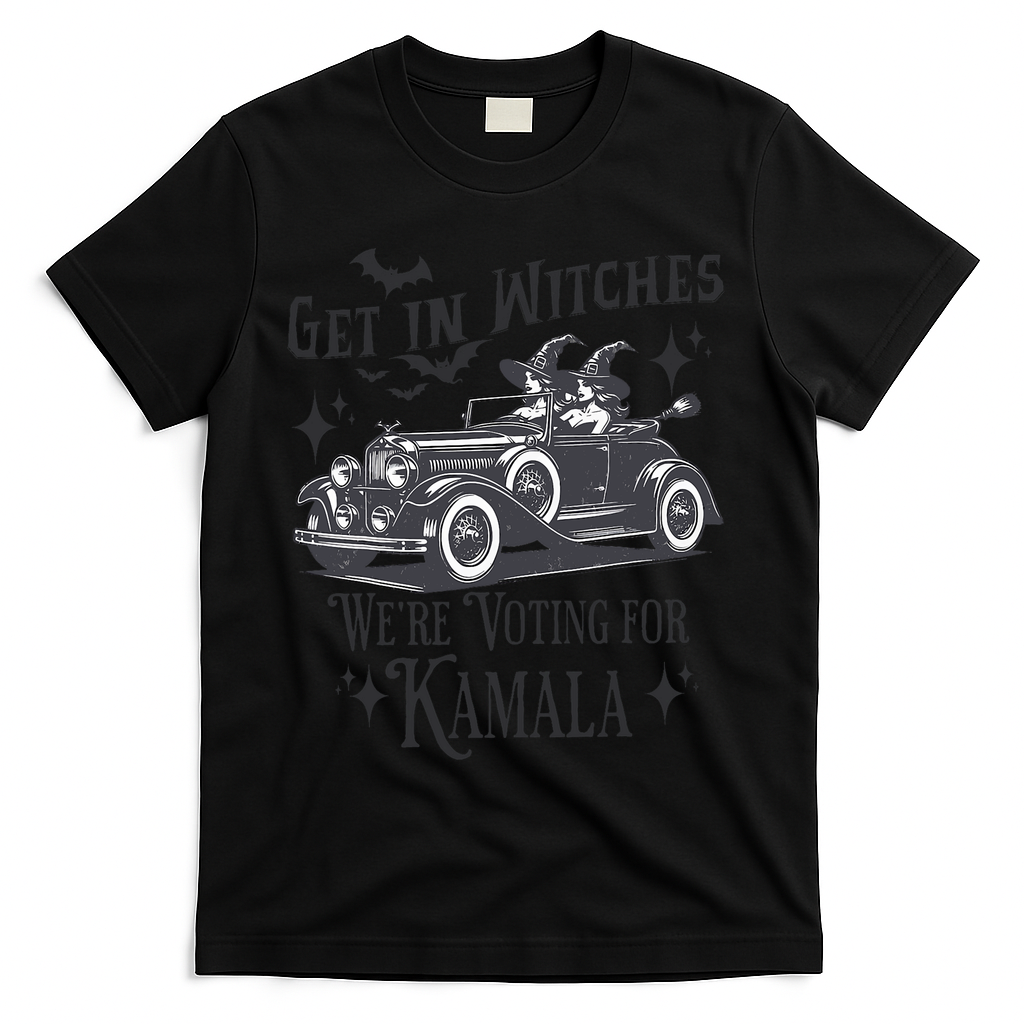 Get In Witches WeRe Voting For Kamala Halloween Harris T-Shirt - Black