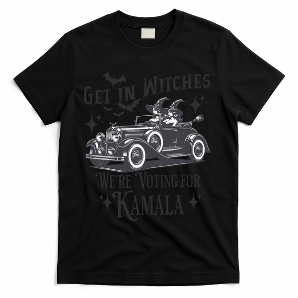 Get In Witches WeRe Voting For Kamala Halloween Harris T-Shirt - Black