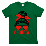 Georgia Messy Bun Varsity T-Shirt - Green