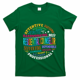 Groovy Residential Counselor Appreciation Back To School T-Shirt - Green