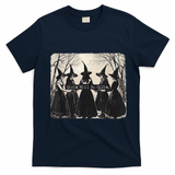 Girl Will Be Girl Funny Witch Halloween Vibes Feminist Gift T-Shirt - Navy Blue