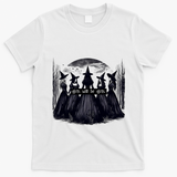 Girl Will Be Girl Witch Halloween Funny Witchy Vibes T-Shirt - White