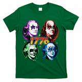 George Washington Benjamin Franklin 1776 Vintage Rock Band T-Shirt - Green