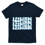 Groovy Wavy Style School Spirit Wear T-Shirt - Navy