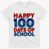 Happy 100 Days Of School Cute Superhero T-Shirt - White