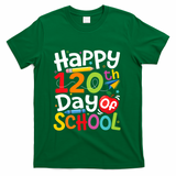 Happy 120th Day Of School Back To School Teacher Student T-Shirt - Green