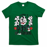 Happy 101 Days Of School Dog T-Shirt - Green