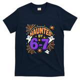 Haunted By 6-7 Halloween 67 Meme Funny T-Shirt - Navy Blue