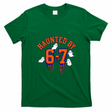 HAUNTED By 6-7 Spooky Halloween 67 Meme T-Shirt - Irish Green