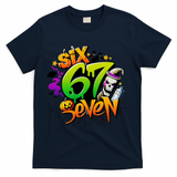 Haunted By 67 Halloween Meme Graffiti 6-7 T-Shirt - Navy