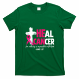 Heal Breast Cancer Awareness Christian Pink Ribbon  T-Shirt - Irish Green