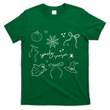 Halloween Bow Spooky Season Ghost Witch Wizzard Mashup T-Shirt - Green