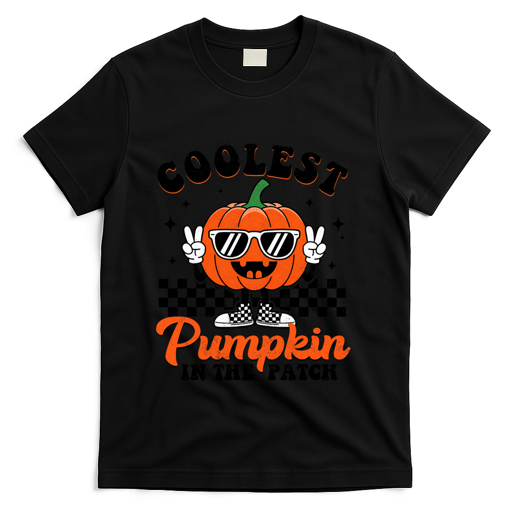 Halloween Coolest Pumpkin In The Patch T-Shirt - Black