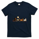 Halloween Dachshund Costumes Spooky Wiener Dog T-Shirt - Navy Blue