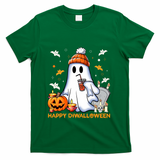 Happy Diwalloween Diwali Halloween Indian Hindu Festival T-Shirt - Green