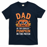 Halloween Dad Of The Coolest Pumpkin In The Patch Gift T-Shirt - Navy