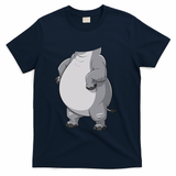 Hippo Hippopotamus Costume Gift T-Shirt - Navy