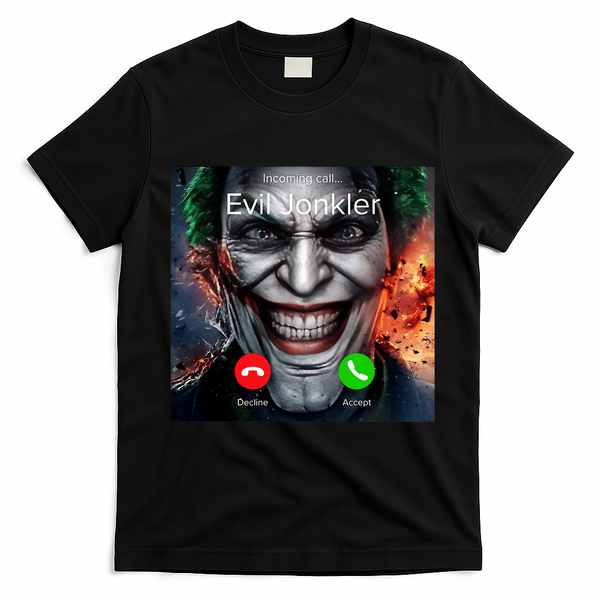 Humor Horror Incoming Call From Evil Jonkler Halloween T-Shirt - Black