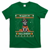 Happy Halloween Ugly Miniature Schnauzer Howloween Pumpkin T-Shirt - Green