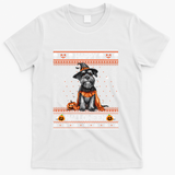 Happy Halloween Ugly Miniature Schnauzer Howloween Pumpkin Gift T-Shirt - White