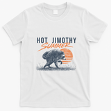 Hot Jimothy Summer Funny Viral Raccoon Meme T-Shirt - White