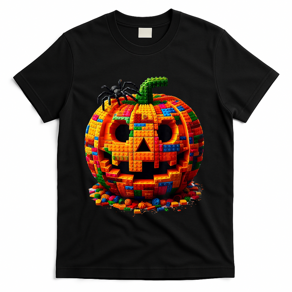 Halloween Master Builder Pumpkin T-Shirt - Black