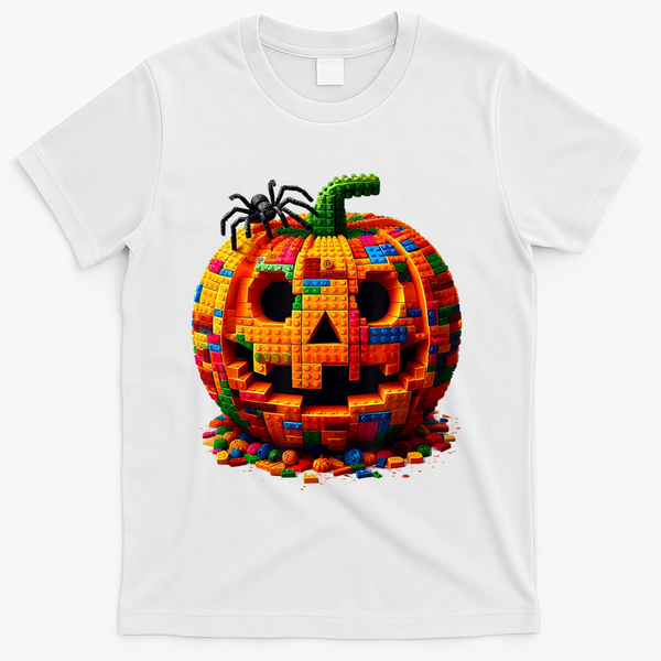 Halloween Master Builder Pumpkin T-Shirt - White