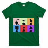 Horror Monster With Sirens For Heads Horror T-Shirt - Green