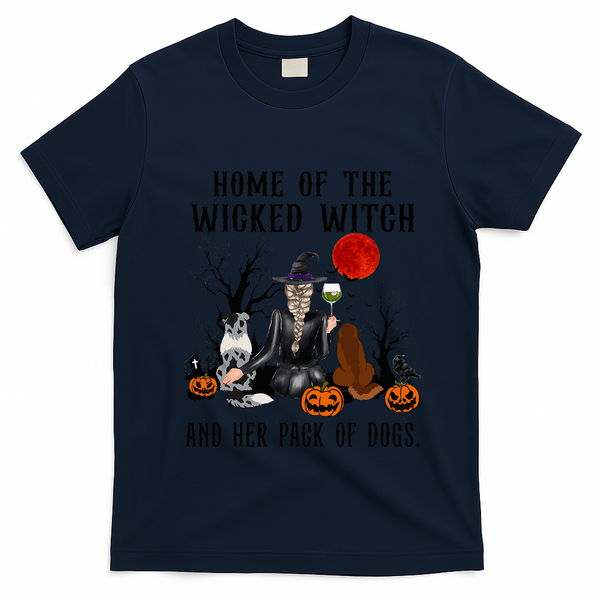 Home Of The Wicked Witch And Her Pack Of Dog T-Shirt - Navy Blue