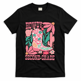 Howdy Second Grade Western 2nd Grade Teacher Cowboy Cowgirl T-Shirt - Black