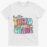 Hello Third Grade Team 3rd Grade Girl Teacher Back To School T-Shirt - White
