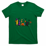 Halloween Teacher Spooky School Supplies Cute Ghost Classroom Back To School T-Shirt - Irish Green